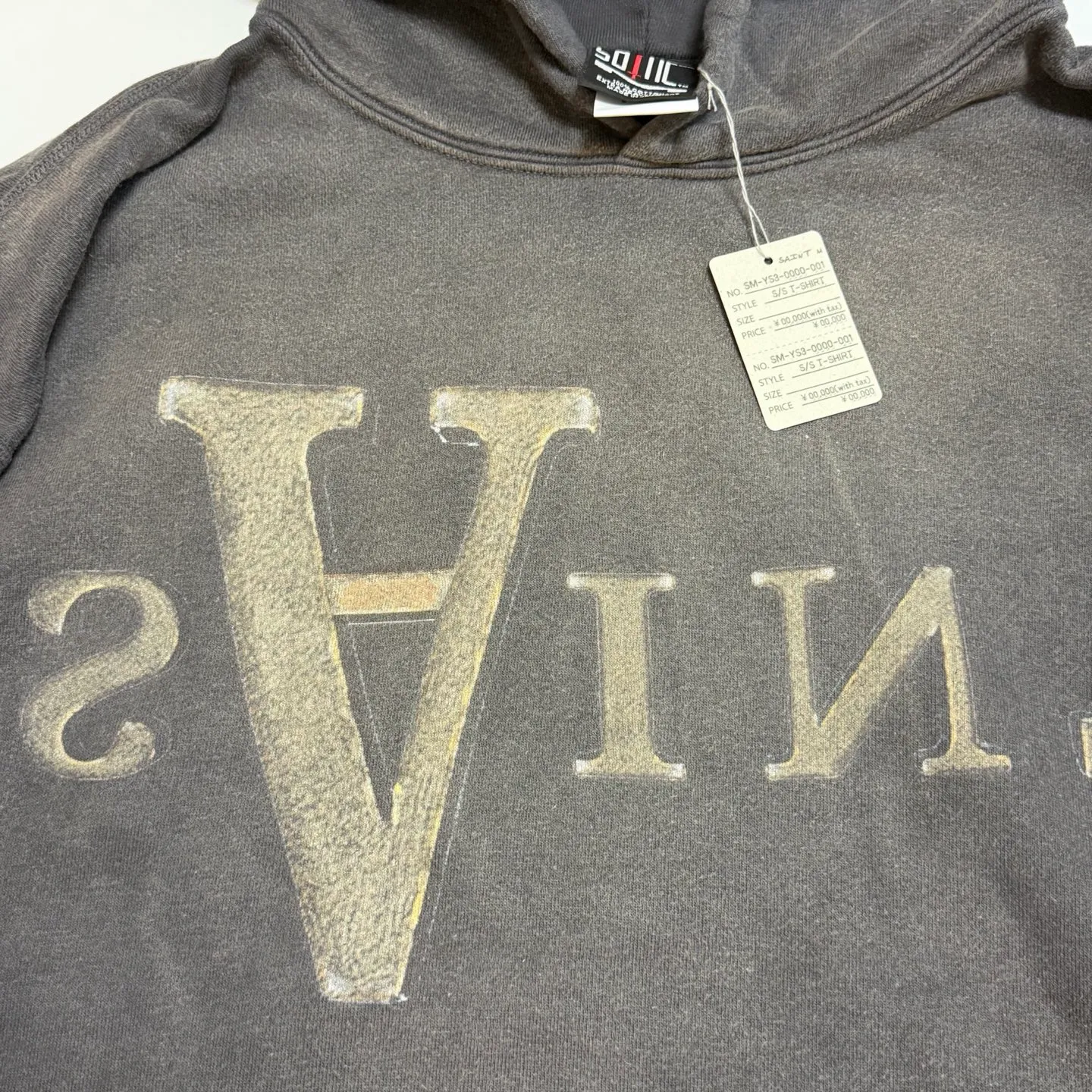 SAINT Mxxxxxx HOODIE/ANARCHY/BLK Mirror reverse SAINT hooded sweatshirt/ANARCHY barrage virgin hoodie S-XL Assute dyeing, heavy washing and water fading, multi-bit wormhole destruction treatment, genuine plate opening and mold opening, the difference is shown in the picture to make the product! Authentic level printing process, correct main mark/wash mark ⚠️Note: This model does not have the little angel mark